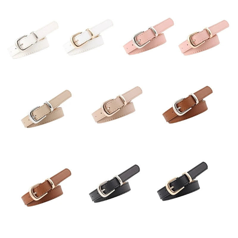 

Women Leather Belts Faux Leathers Jeans Belt 0.94" Wide with Alloy Pin Buckle Fashion Accessories One Size Fits Most G5AE