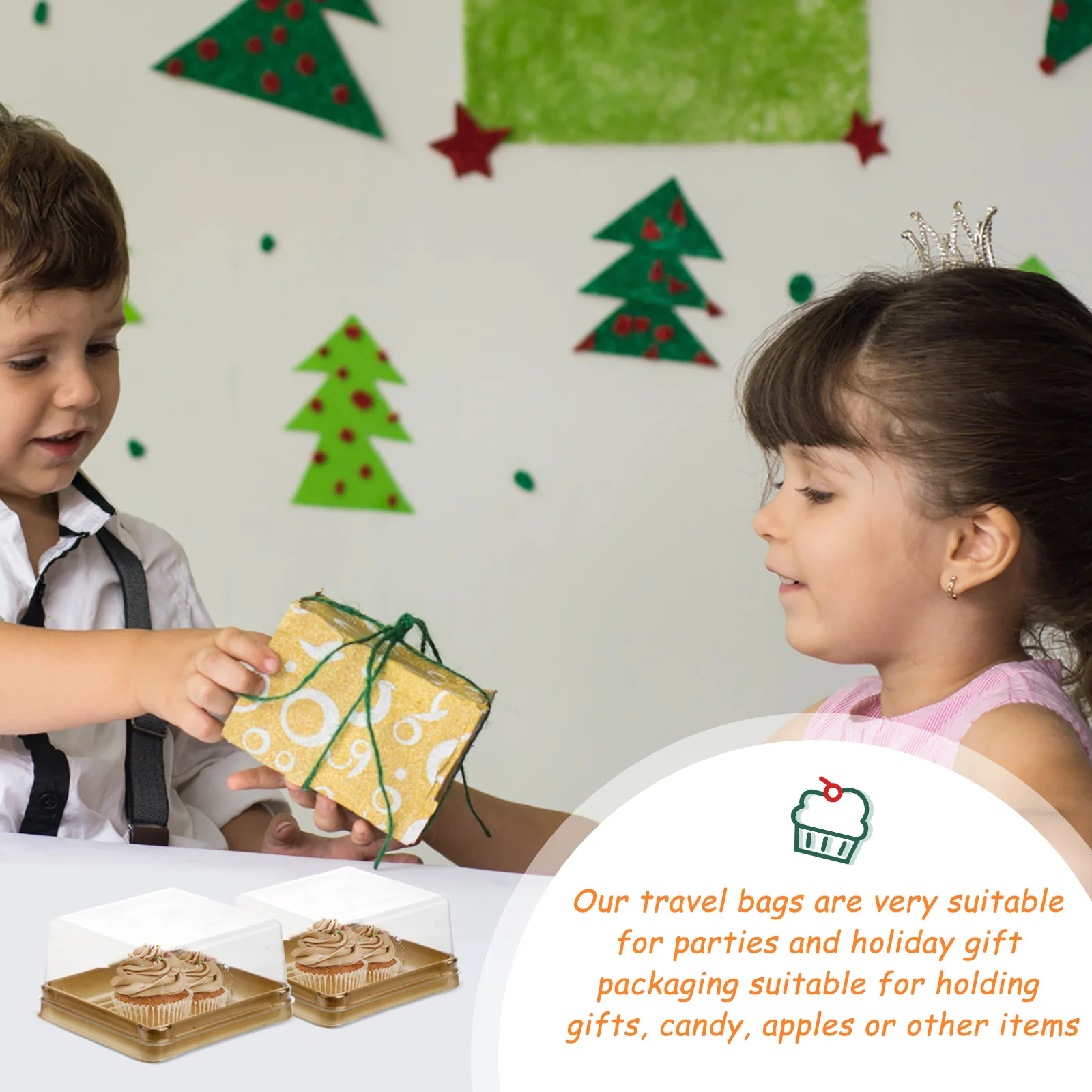 50 шт. маленькие контейнеры для еды мини-коробки торта лунная упаковка макароны