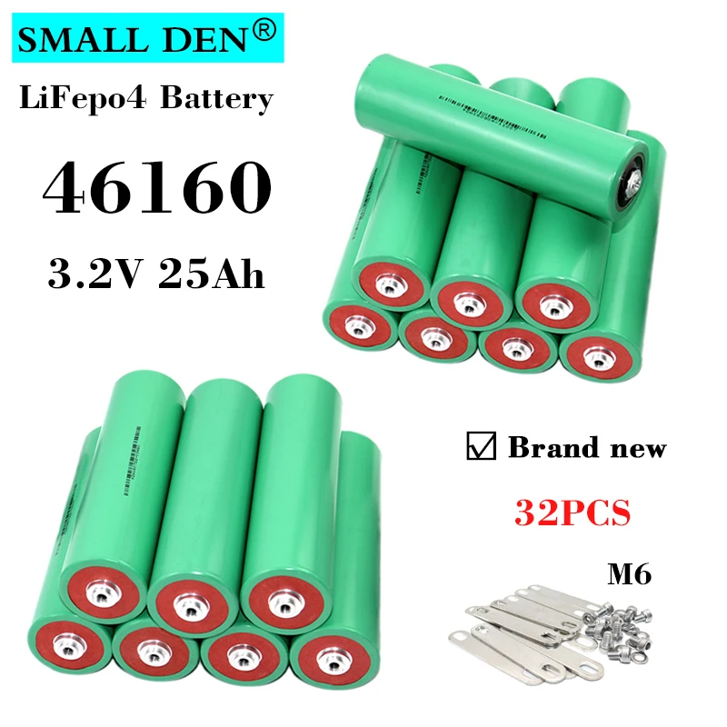 

32pcs NEW 46160 3.2V 25Ah Lifepo4 rechargeable battery 25000mAh diy 12v 24v Solar Electric bike scooter motorcycle Power battery