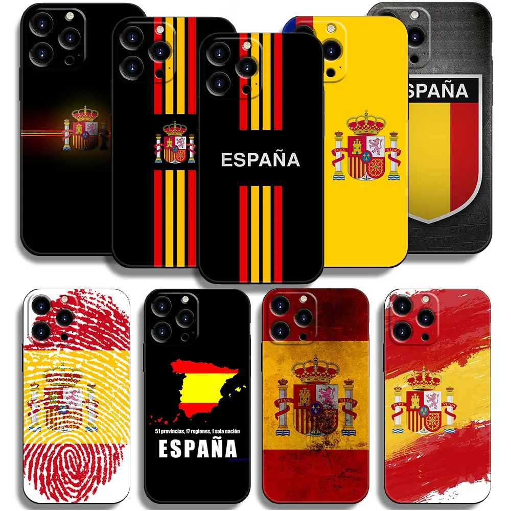 silicone case for apple iphone 11 12 13 pro max 8 plus xs 7 se xr mini 13pro 6plus iphon glossy phone spain coat of arms flag free global shipping