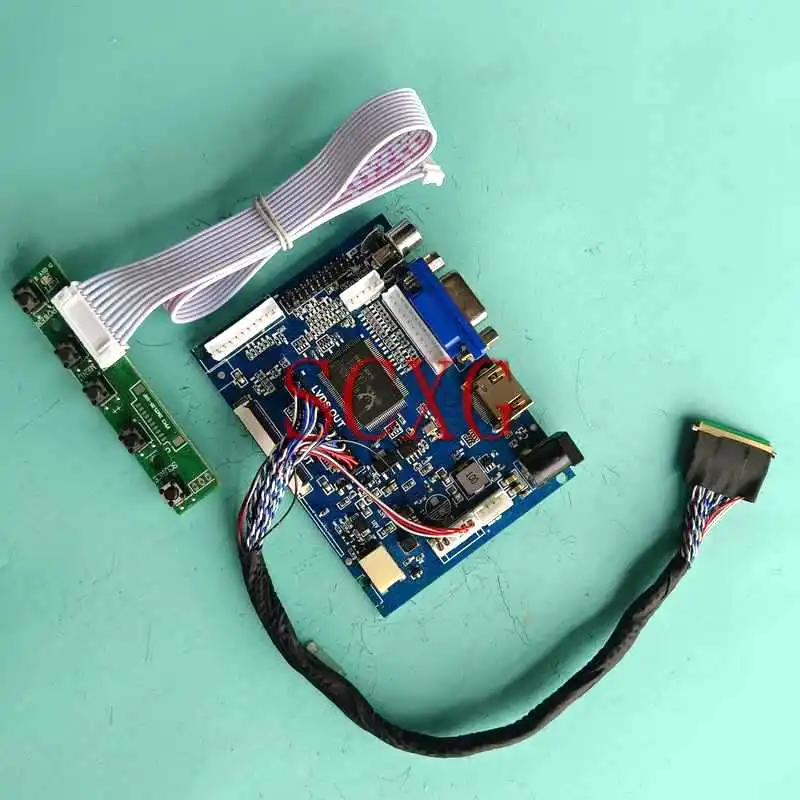 Плата контроллера дисплея ЖК-экрана подходит для Φ/TLE2/TLF1/TLL1 LVDS 40-Pin HDMI-совместимый AV VGA комплект 1366*768 14"