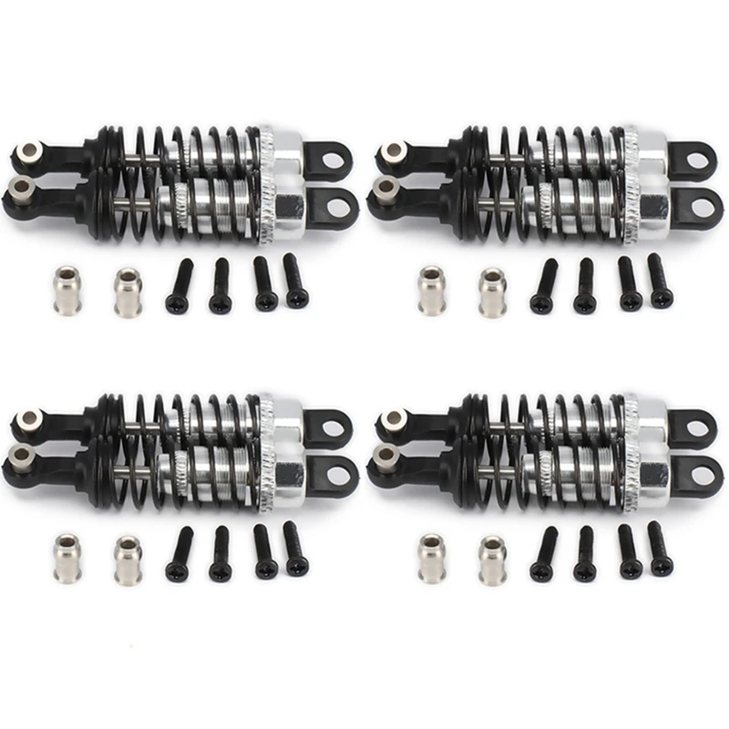 

8 Pcs Oil Adjustable 65Mm Shock Absorber Damper For Wltoys A959 A969 A979 K929 Hpi Hsp Traxxas Losi Tamiya,Silver