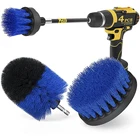 Набор щеток для электродрели, комплект из 3 нейлоновых круглых щеток для чистки автомобильных шин