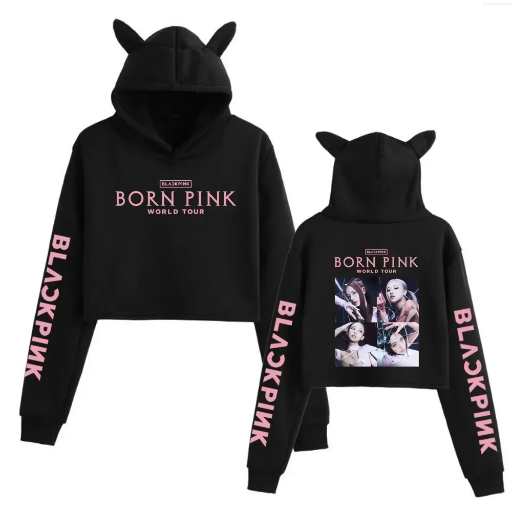 

Born Pink ift студенческие Топы die irl Kpop Loo рукава унисекс Bp ift Kpop крутая Повседневная Толстовка с принтом