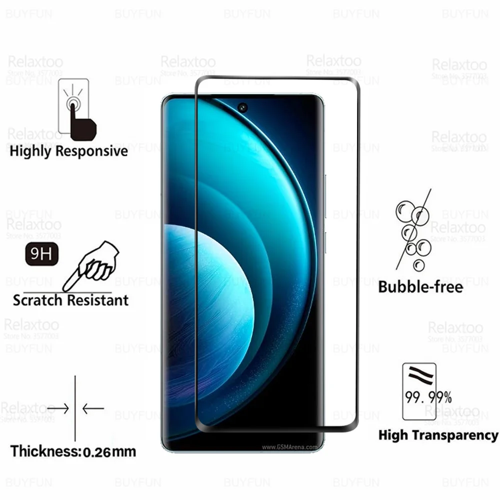 3 шт. изогнутое Защитное стекло для Vivo X100 Pro 5G закаленное Vovi X100Pro X 100 VivoX100 VivoX100Pro 6.78in