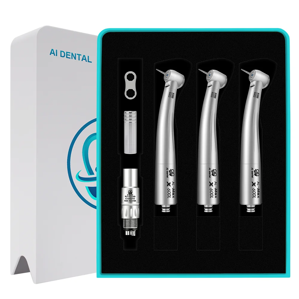 

S3-X6NCL6 Dental Oral Tool High Speed Handpiece Set Stainless Steel Body Optic LED With Coupler 6 Holes