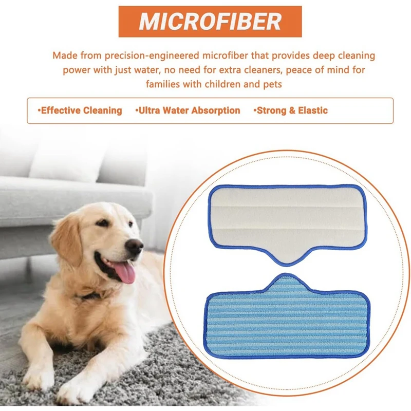 6 шт. подушечки для швабры из микрофибры Dupray Neat пароочиститель многоразового