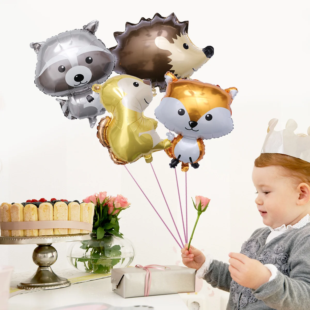 

Balloons Balloon Animal Partymylarbirthday Cartoon Aluminum Decoration Shower Happy Helium Cute Decorations Baby Inflatable
