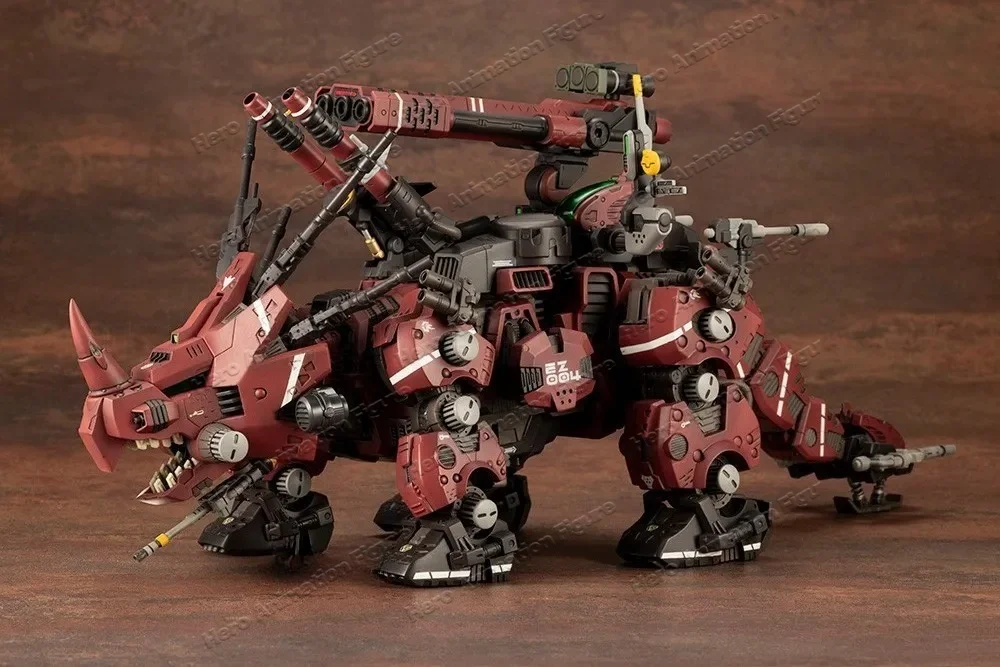 Фото В наличии KOTOBUKIYA ZD183 EZ-004 ZOIDS Red DARK HORN Red and Black Triceratops, сборная модель, игрушка, коллекционный подарок №4