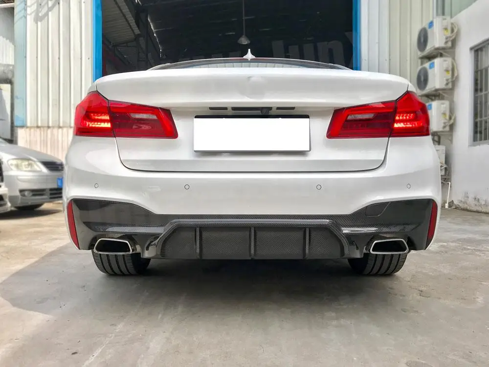 Для 5 серии диффузор губа на задний бампер спойлер для BMW G30 G38 M TECH Sport 2017-2023 ABS