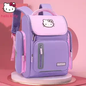 

Hello Kitty Fashion Cartoon Comfortable Waterproof Wearable Backpack Simple Leisure Large Capacity Children's School Bag