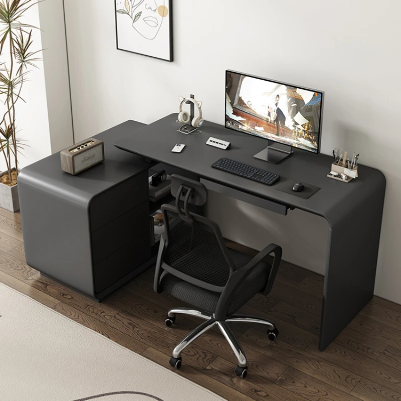 Living Room Office Desks Italian Simplicity Modern Design Adjustable Computer Escritorio Furniture QF50OD