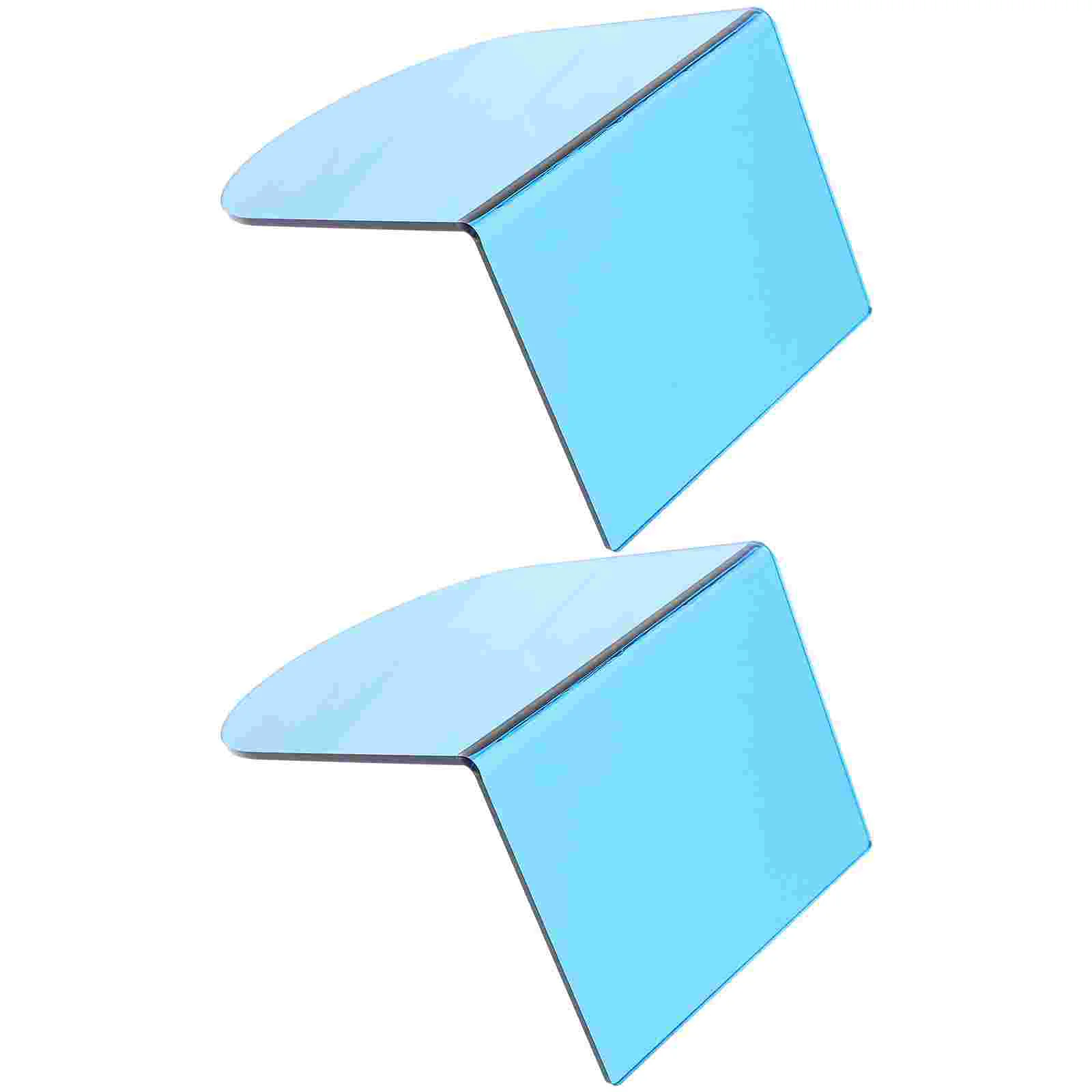 

2pcs Bookends Book Stand Acrylic Transparent Desktop Book Magazine Organizer