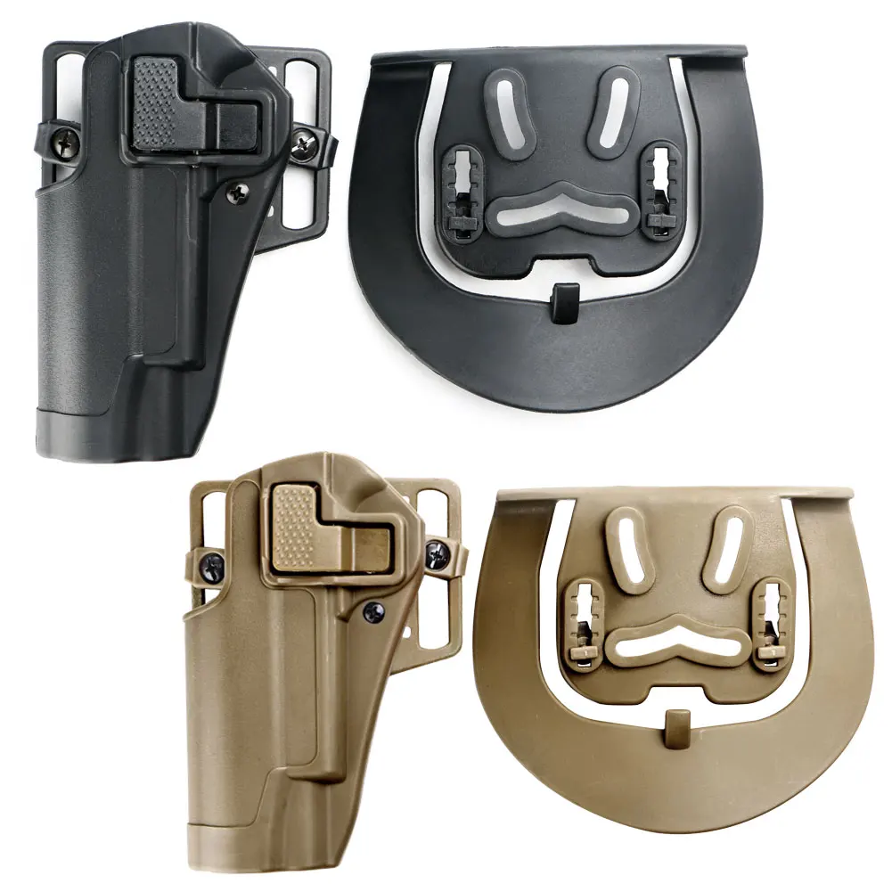 

Military Tactical Gun Holster Universal Tactical Molle Pistol Gun Holster Adjustable Handgun LeftHand Paddle with Belt Holster