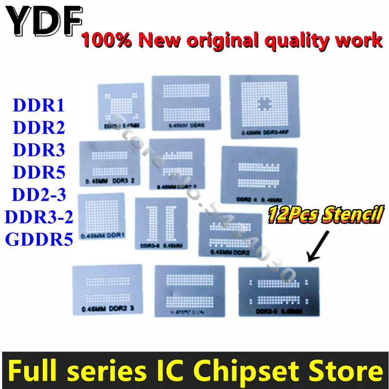 Трафарет для DDR2 DDR2-2 DDR2-3 DDR5 DDR6 DDR7 GDDR6 DDR8