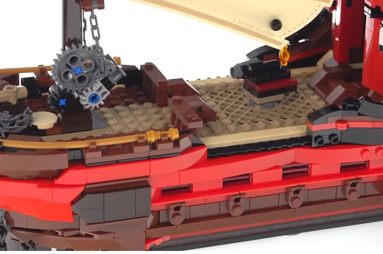 1821 шт. Shinobi Legacy Destiny's Bounty Boat Battle Ship Moving Sails Samurai X 11558 Наборы строительных блоков