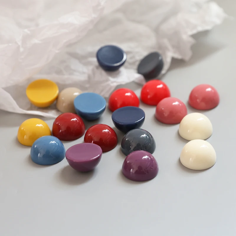 1 шт. стиль Instagram Morandi цвет 18 мм половинная таблетка Смола режущее лицо Diy Ювелирные