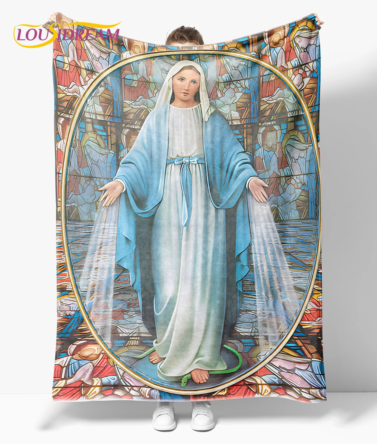 Иисус Дева Мария серия одеяло фланелевое супер мягкое Флисовое теплое четыре