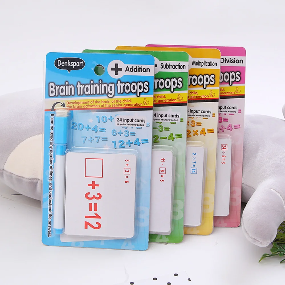

Kids Math Learning Cards Mathematics Card Addition Subtraction Multiplication Division Arithmetic Toy for Kids Education Toy