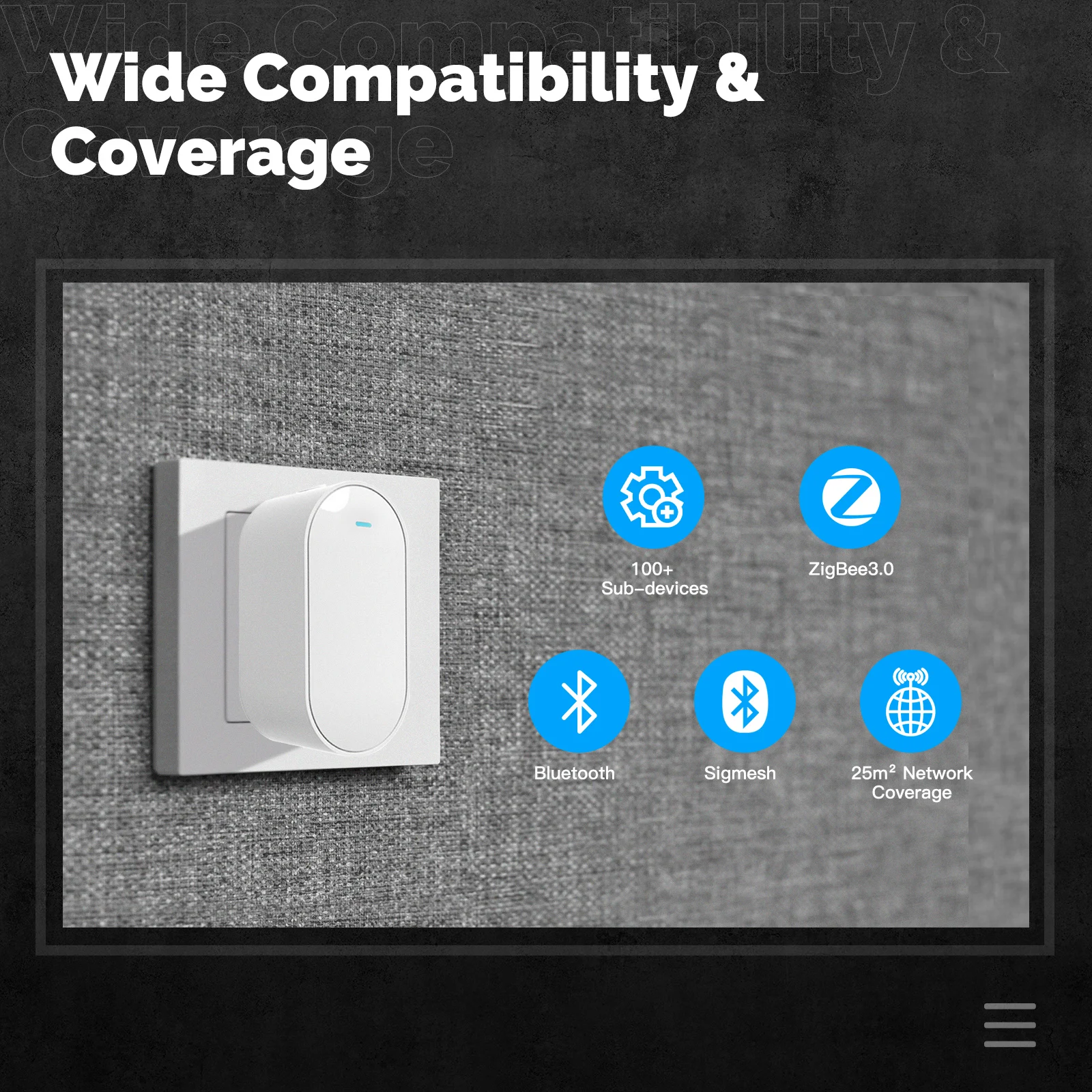 Фото MOES Tuya Многорежимный ZigBee Bluetooth BLE Mesh Socket Gateway Smart Hub Версия для ЕС Дополнительное 100+ дополнительных устройств Пульт дистанционного управления №2