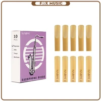 10pcs1pack soprano saxophone reeds strength 2 02 53 0 bb sax reeds selected natural bamboo reed