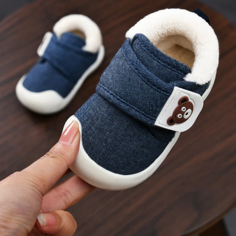 Baby's Shoes 0-2 Year Old Baby's Walking Shoes Soft Soled Baby's Winter Plush Cotton Shoes