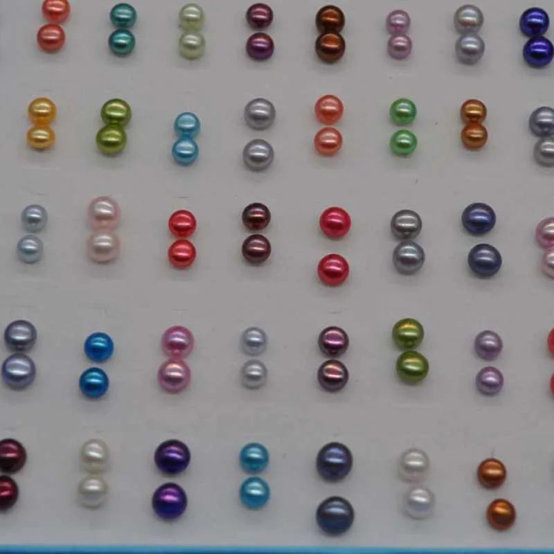 Женские серьги-гвоздики с натуральным жемчугом 60 пар | Украшения и аксессуары