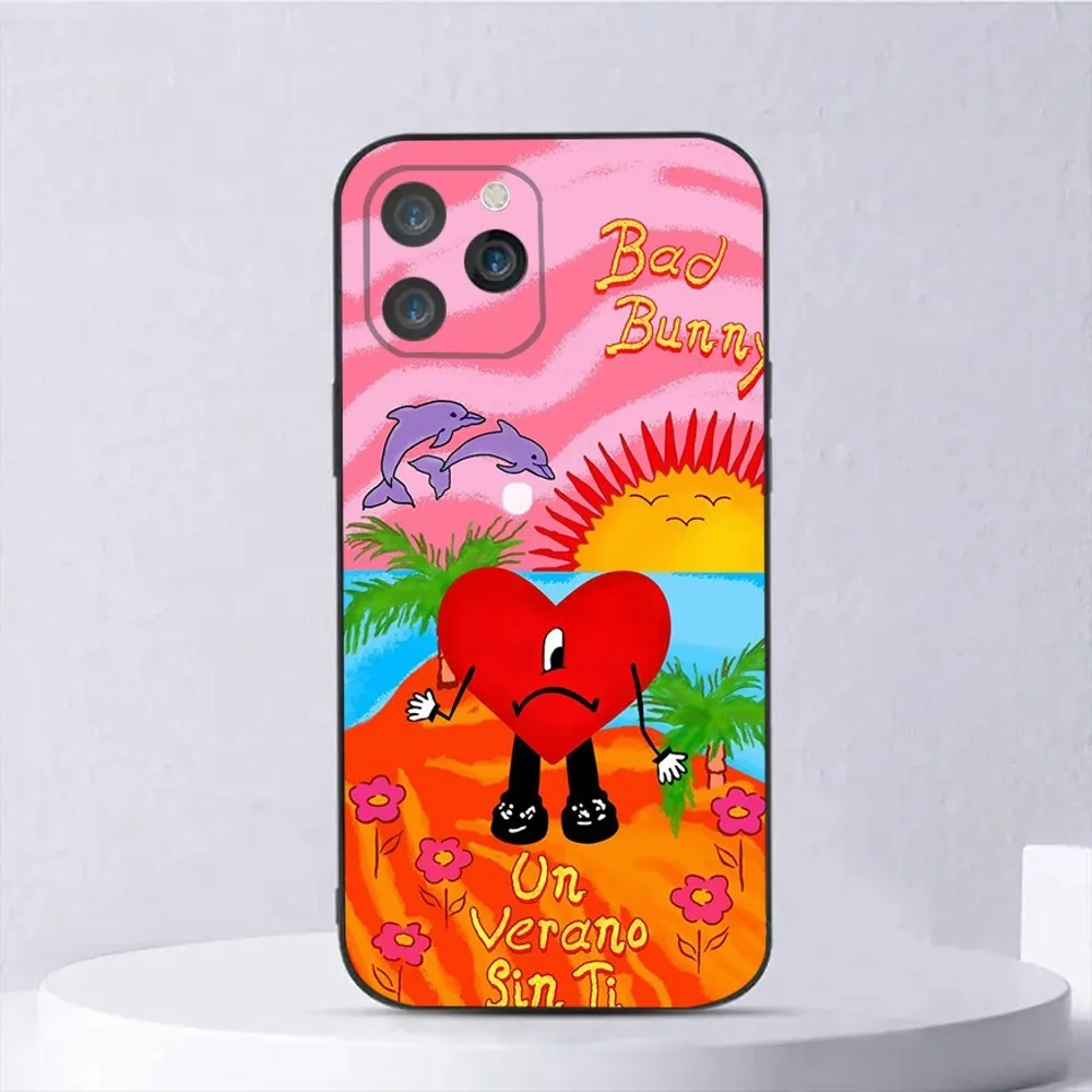 Плохой Банни чехол для телефона iPhone 16 15 14 13 12 11 Plus Pro Max XS X XR SE Mini 8 7 мягкий