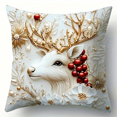 

Рождественские наволочки из полиэстера велюра