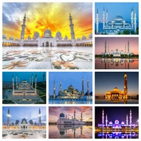 diy mosque landscape full diamond embroidery painting religion cross stitch rhinestone pictures wall art mosaic craft home decor
