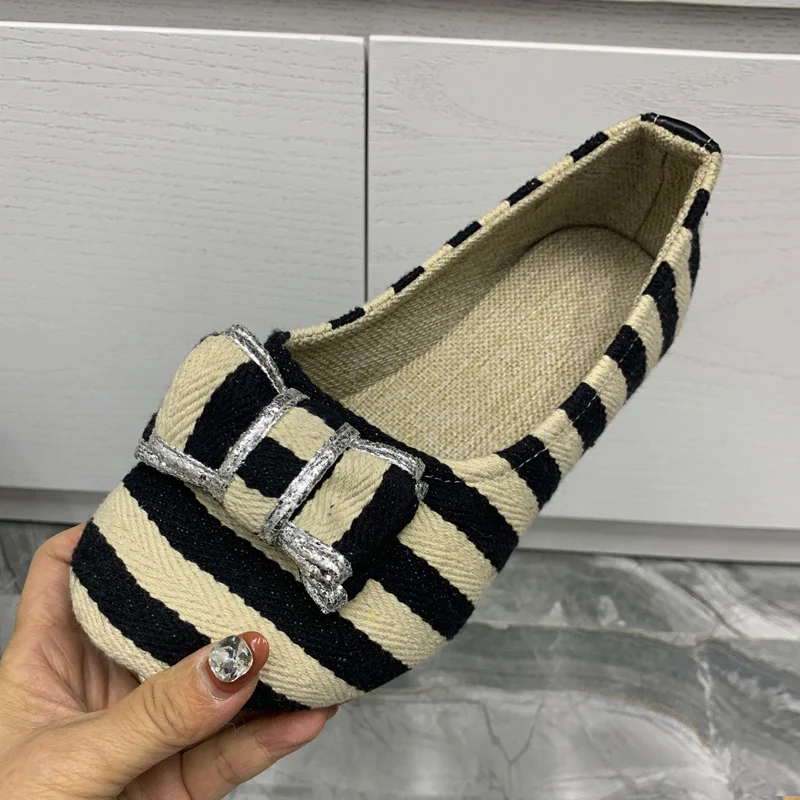 

Модная женская обувь с бантом; Летняя обувь на плоской подошве; Размера плюс женские лоферы