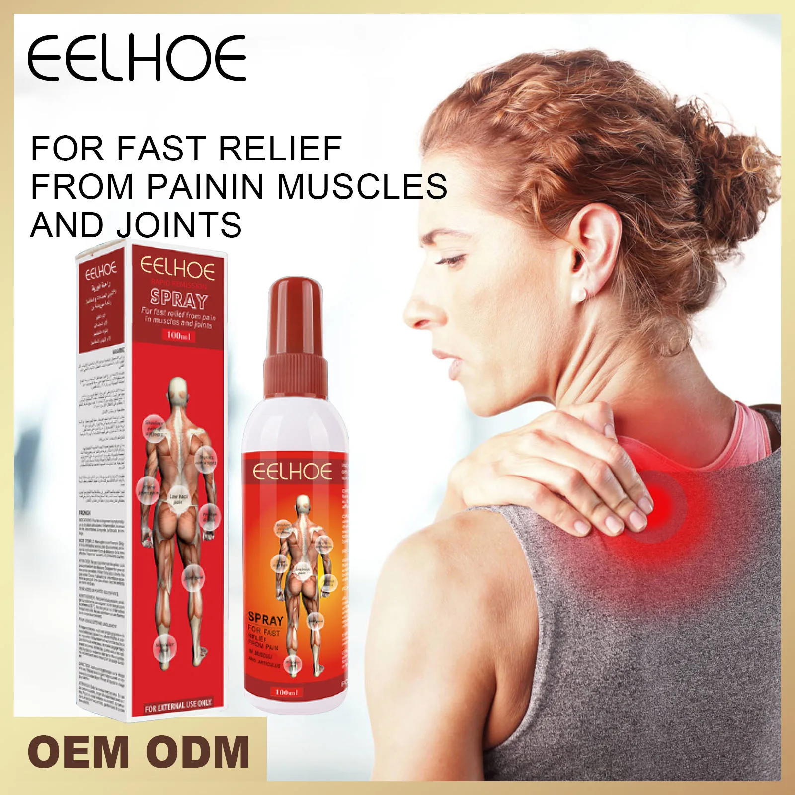 Natural Herb Essential Oils Spray Topical Analgesic Plant Relieve Arthritis Pain Back Pain Muscle Elbow Knee Joint Ache100ml