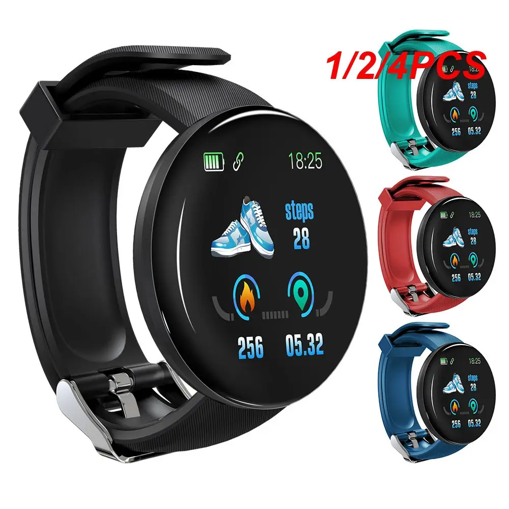 

1/2/4PCS Smart Watch Round Blood Pressure Heart Rate Monitor Men Fitness Tracker SmartWatch Android IOS Women Sport Electron
