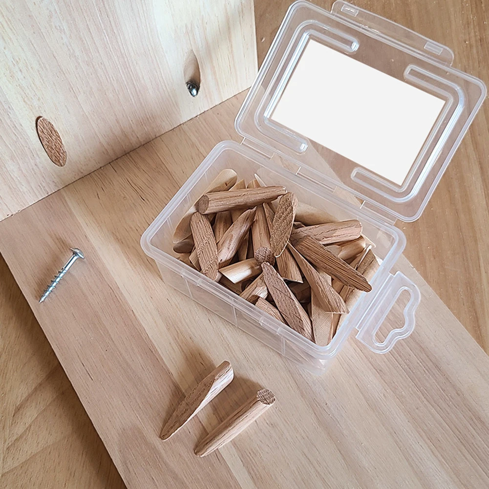 

50Pcs 9.5mm Inclined Hole Plug Pine Hardwood Stopper for Woodworking Angler Locator DIY Carpentry Tool Supplies