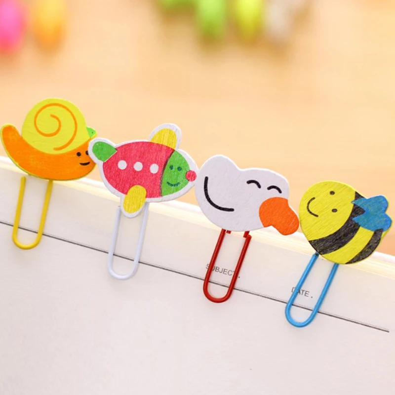 30 Pcs Mini Wood Bookmark Bookmarks Creative Teachers Students School Office Supplies Stationery Paper Clips |