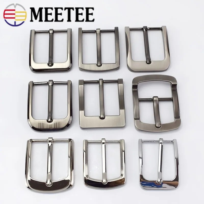 

Meetee 1Pc 35/40mm Metal Pin Buckles Belt Waistband Head Clasp Jeans Decor Adjust Hooks DIY Leather Crafts Hardware Accessories