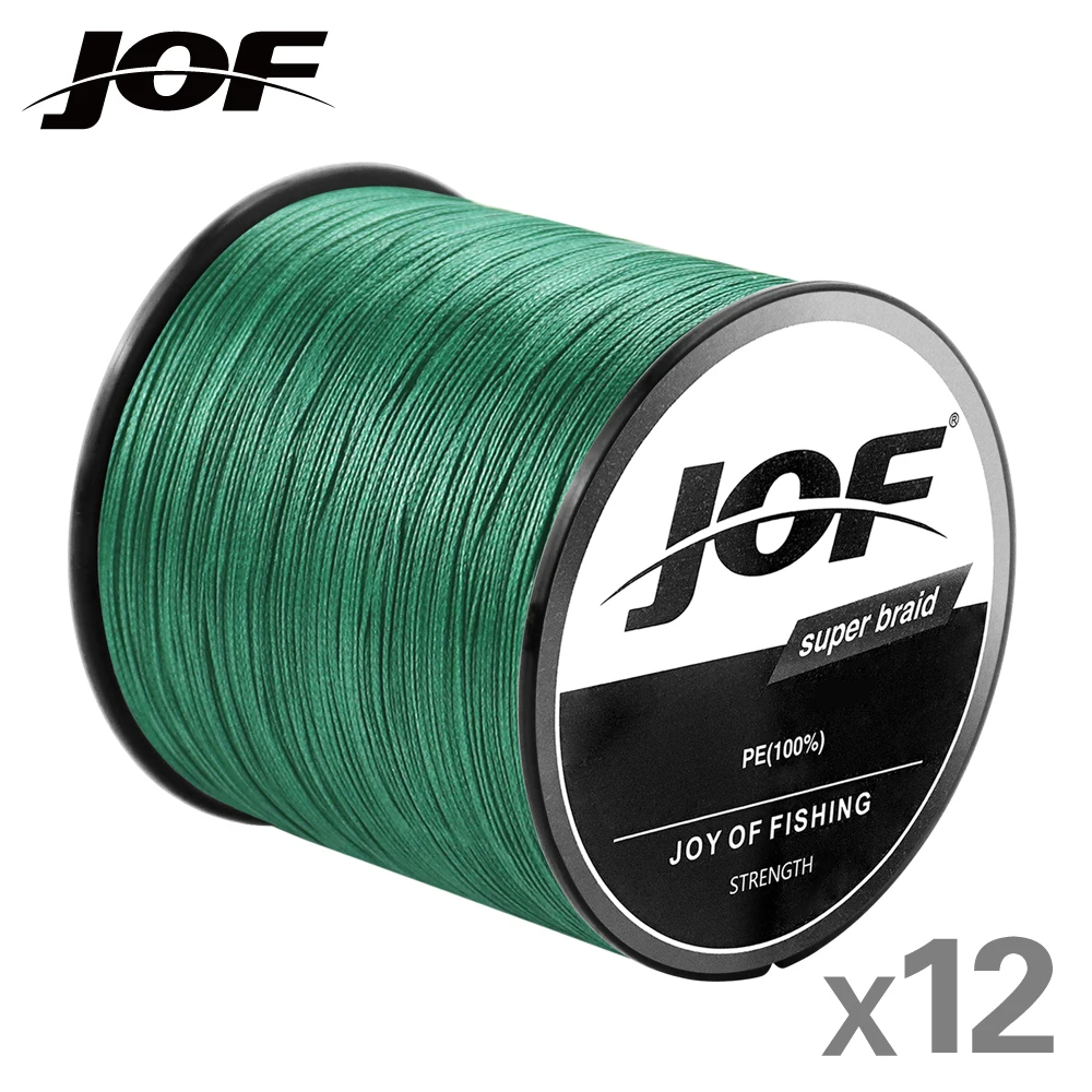 

JOF 12 Strands Braided Fishing Line Multifilament 300M Carp Fishing Japanese Braided Wire Cord Fishing Accessories Sea
