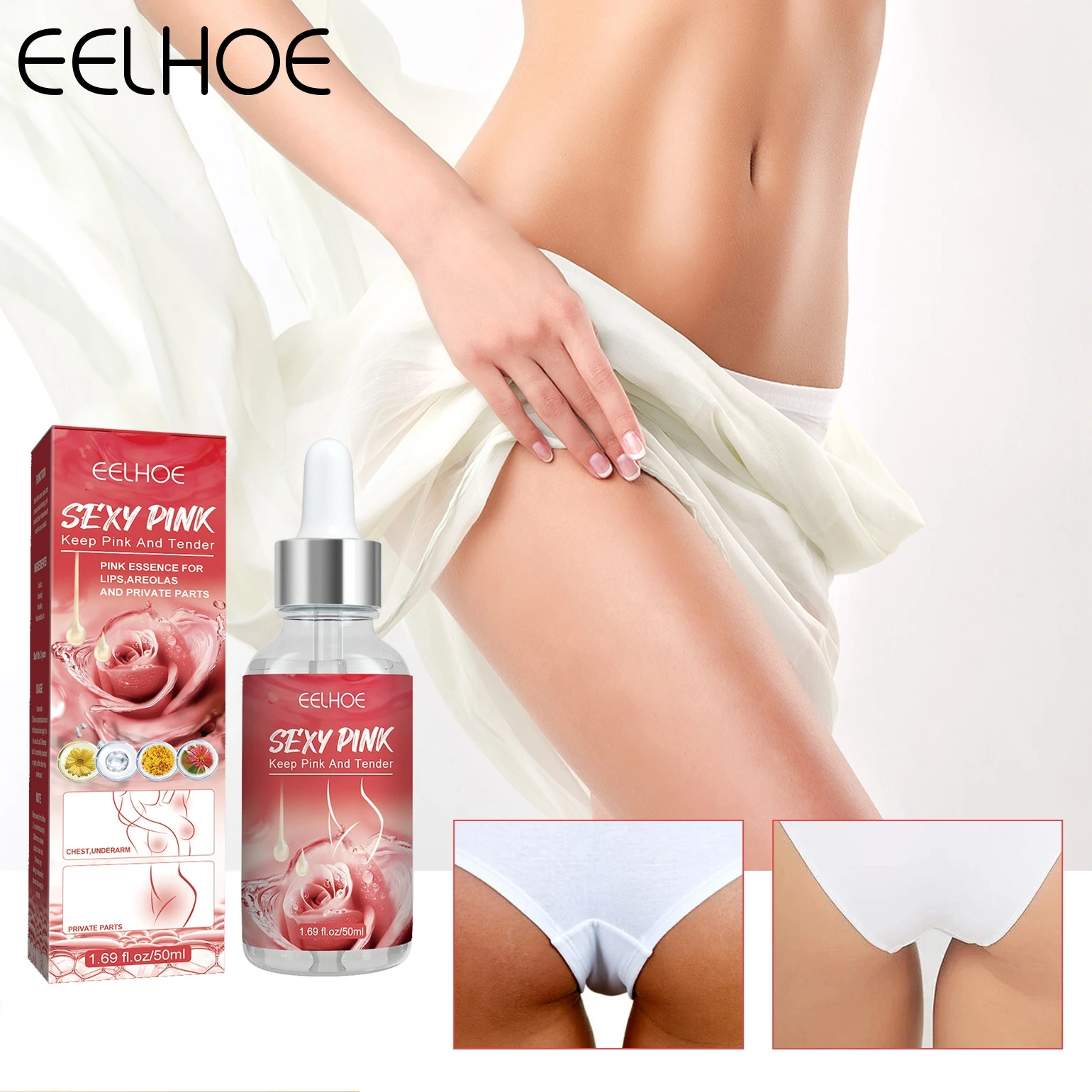 

Women Intimate Area Whitening Pink Serum Brighten Private Parts Underarm Nicotinamide Improve Dark Spots Dull Nourish Skin Care