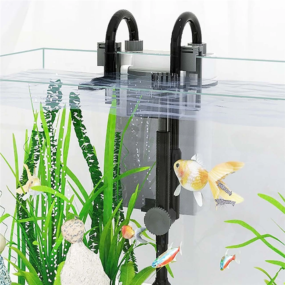 

220V Outer Hanging Fish Tank Aquarium Filter Oxygenation Circulation Barrel Electric Remove Oil Film Silent Filter