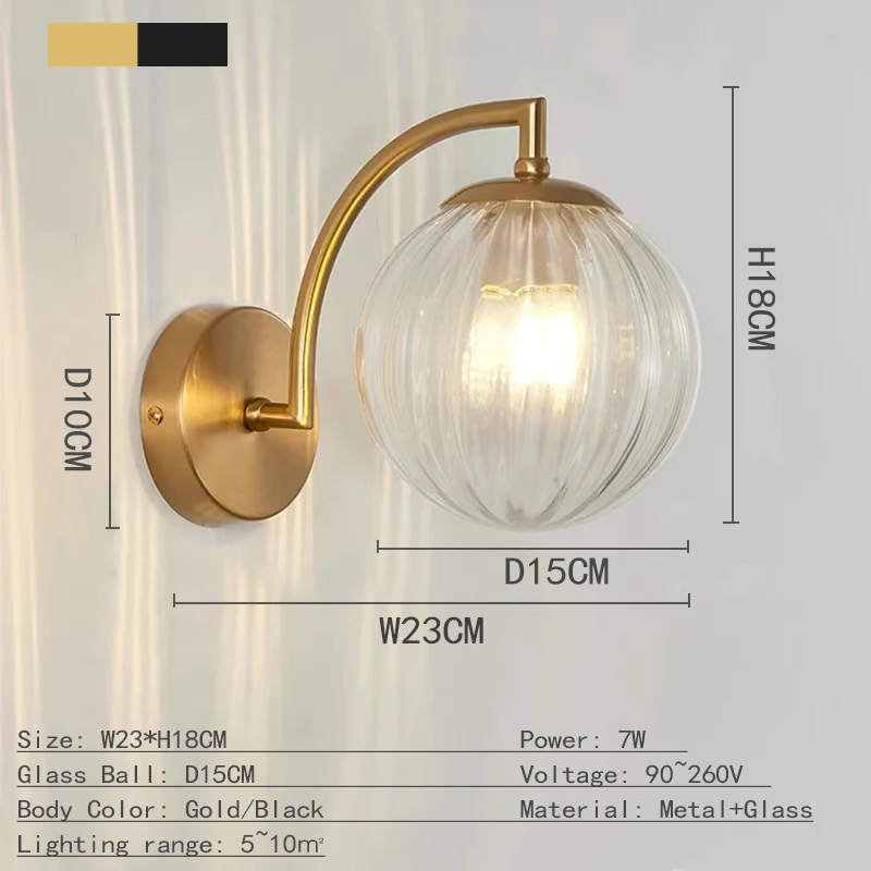 Современный светодиодный настенный светильник золосветильник/черного цвета