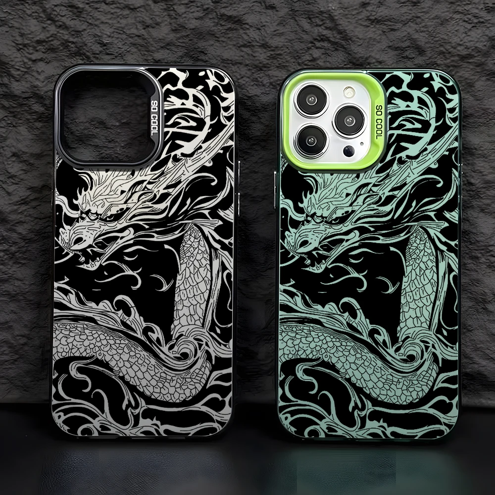 Фото Чехол для телефона Black Dragon Chinese Loong для Oppo A78 A74 A60 A58 A57 A38 A17 A3x Reno 13 12 11 F 10 8 7 6 T Z Pro Plus 4G 5G Cover №2