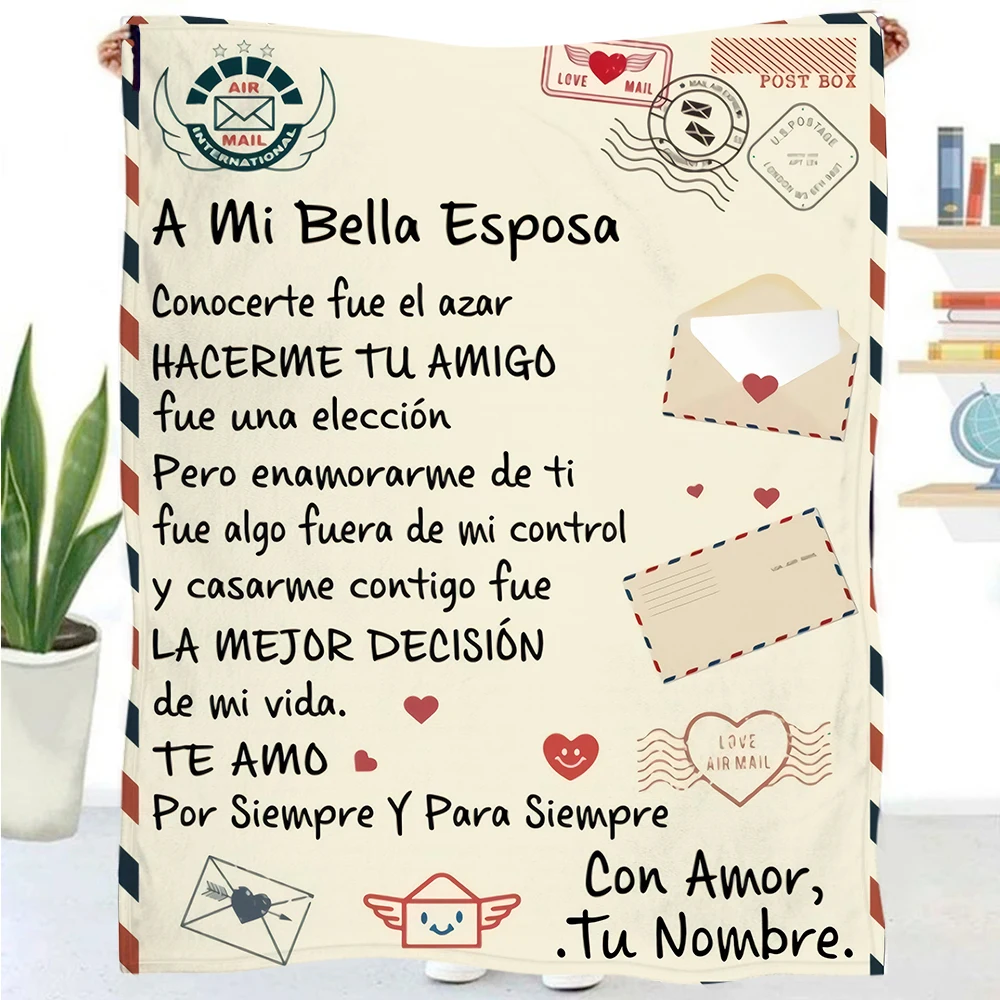 

Одеяло Esposo Te Amo для моего мужа «Я люблю тебя», подарок от жены на день рождения, юбилей, пары бросают одеяло, подарки для мужа