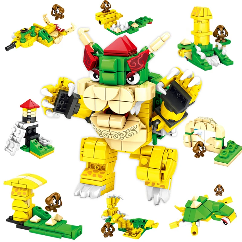 

MOC Bros Super Ma Game Model Building Blocks Luigi Bricks Toys Gift for Children Kids Kits Boys