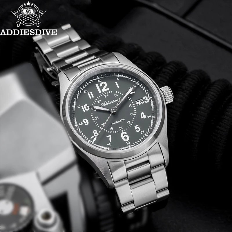 Часы ADDIESDIVE новое саппирное платье NH35 автоматические часы механические 39 мм