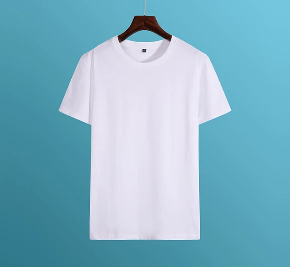 

New Zealand cotton T-neck advertising shirt custom men's short T-shirt work clothes group culture shirt logo custom