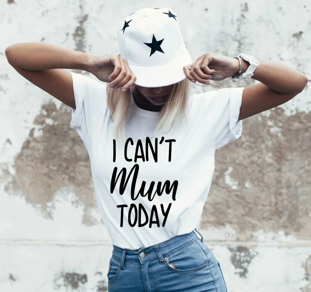 

Сегодня я не могу носить белую футболку в стиле унисекс. Свободная футболка для матери на День Матери