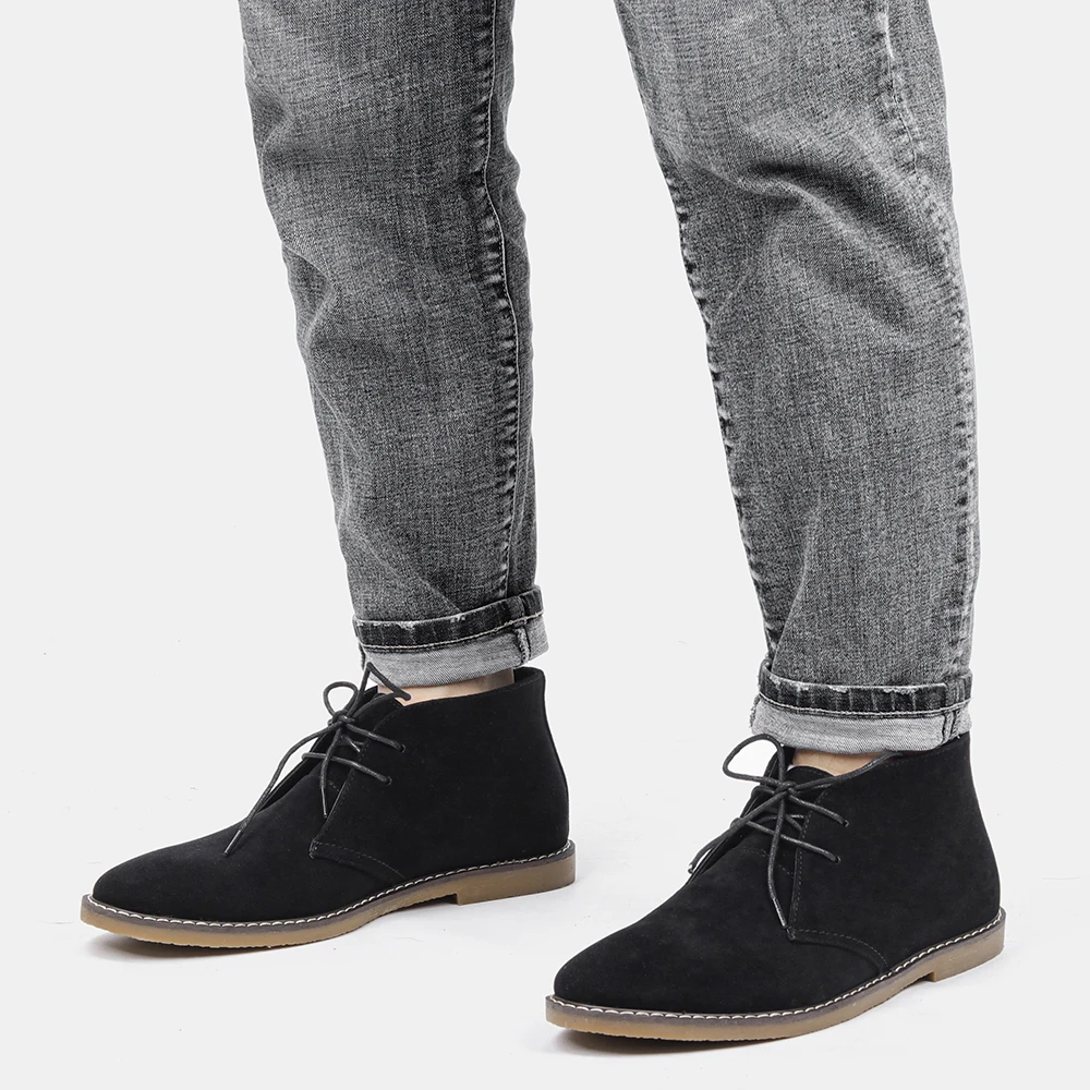 

Замшевые мужские ботинки для пустыни, весенние повседневные мужские ботильоны в американском стиле ретро