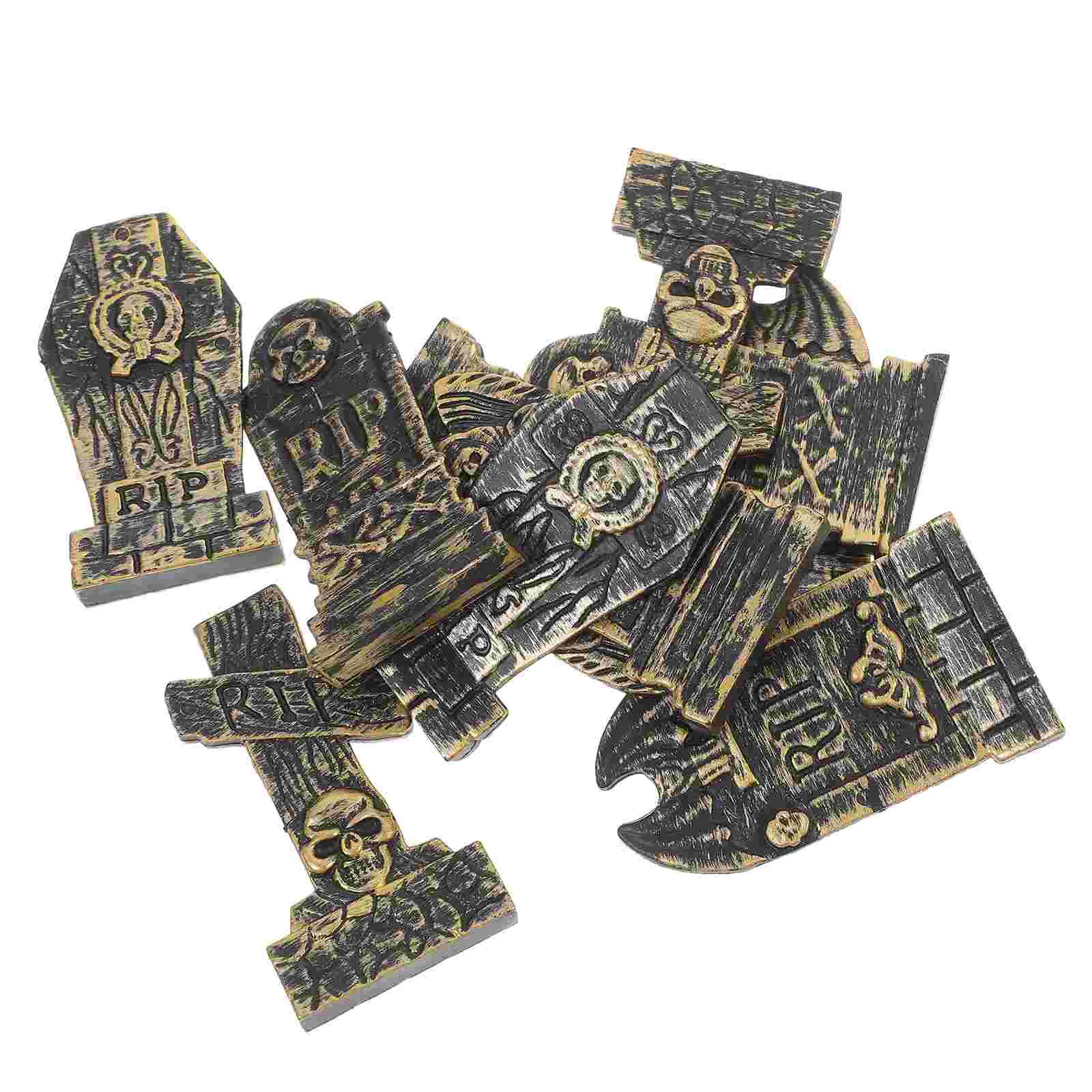 10 шт. череп надгробие украшение поддельные Хэллоуин сцена пластиковые украшения