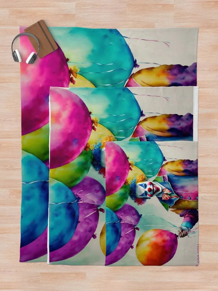 Одеяло с воздушным шаром и клоуном одеяла для диванов гигантские