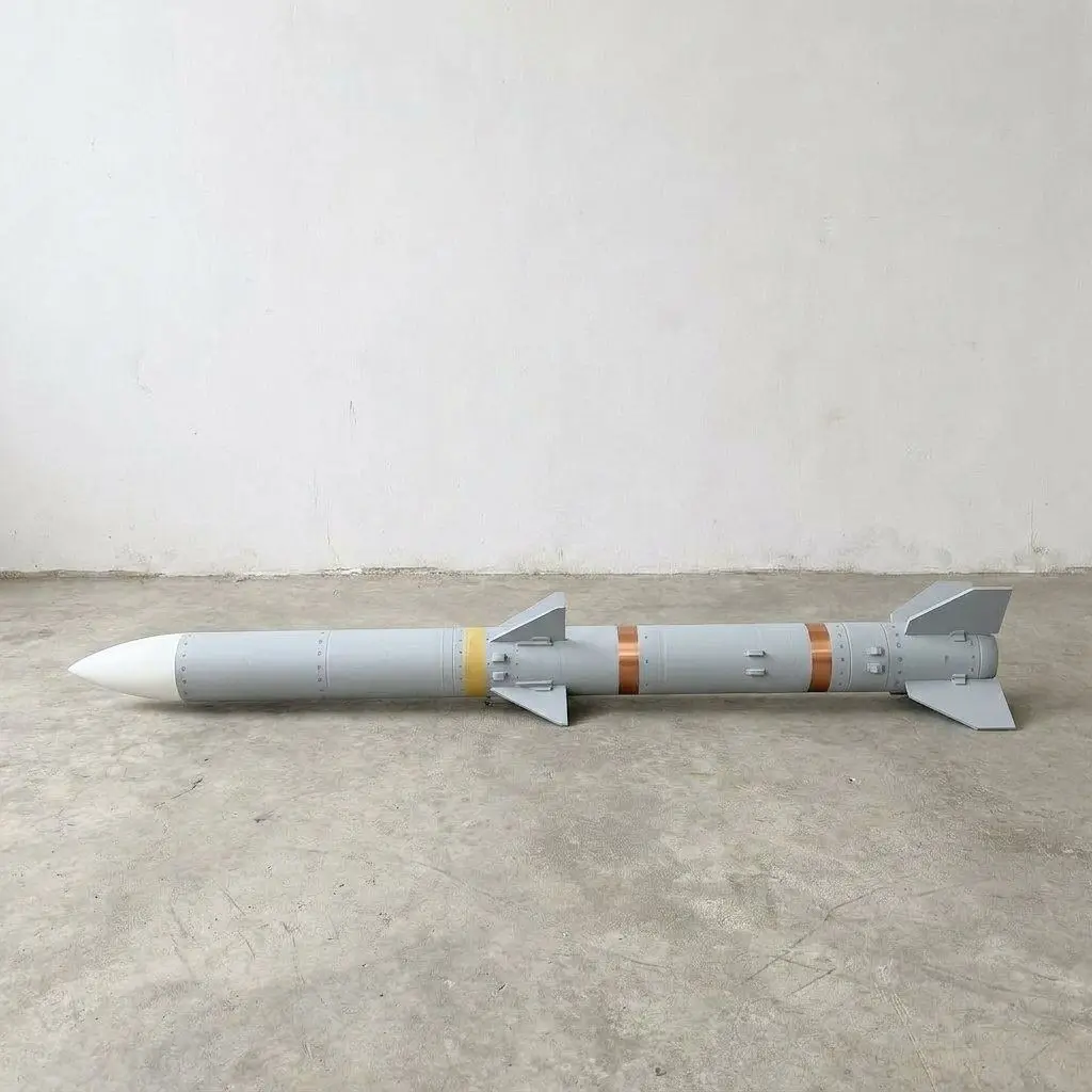 Фото Масштабная модель 3D-печатной ракеты AIM-120 ВВС США (1:2) для коллекционеров и любителей военной техники, демонстрационный образец №3